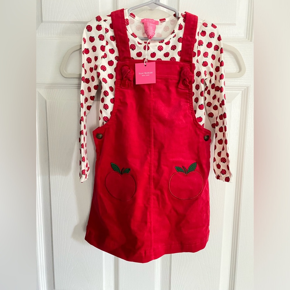 NWT Isaac mizrahi apple dress; 4T